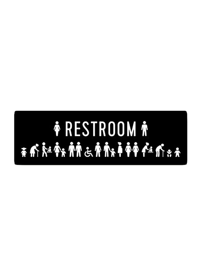 Rosenkranz & Co. - All Gender Restroom Sign Poster White/Black - Image 1