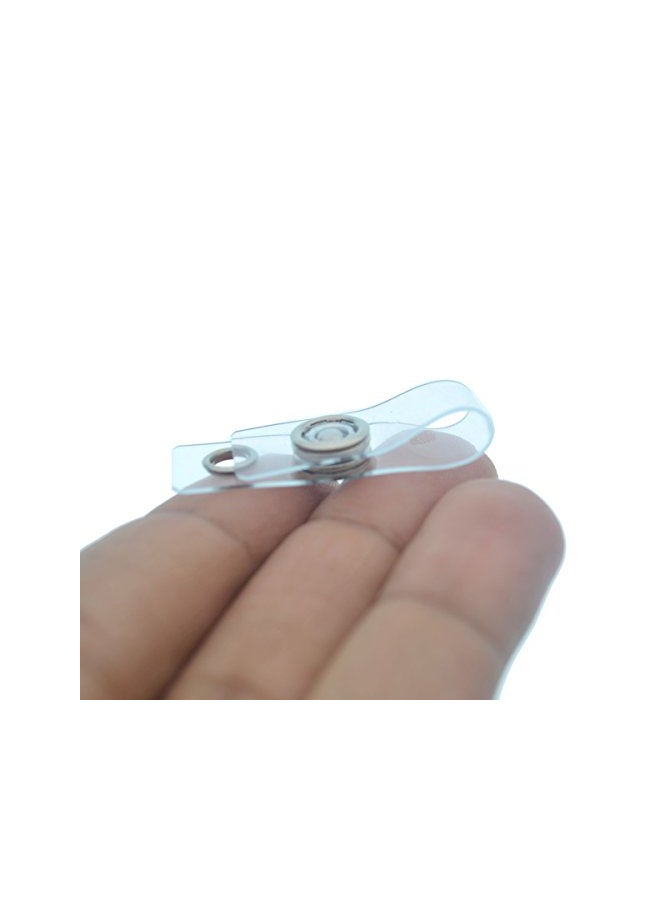 Specialist ID - 25-Piece ID Badge Holder Strap Set Clear/Silver - Image 1