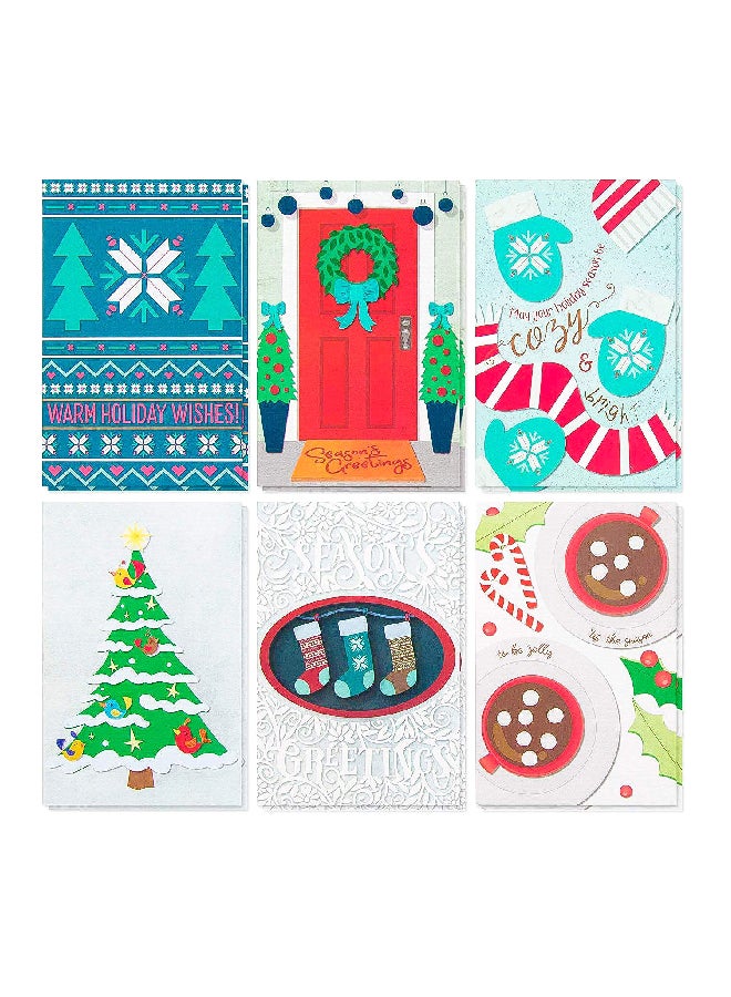 Sustainable Greetings 48-Piece Merry Christmas Greeting Card With Envelope Set - Image 1