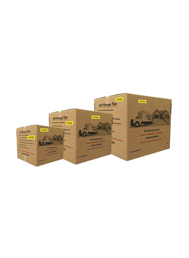Tag-A-Room - 50-Piece Kitchen Label Set Yellow/Black - Image 1