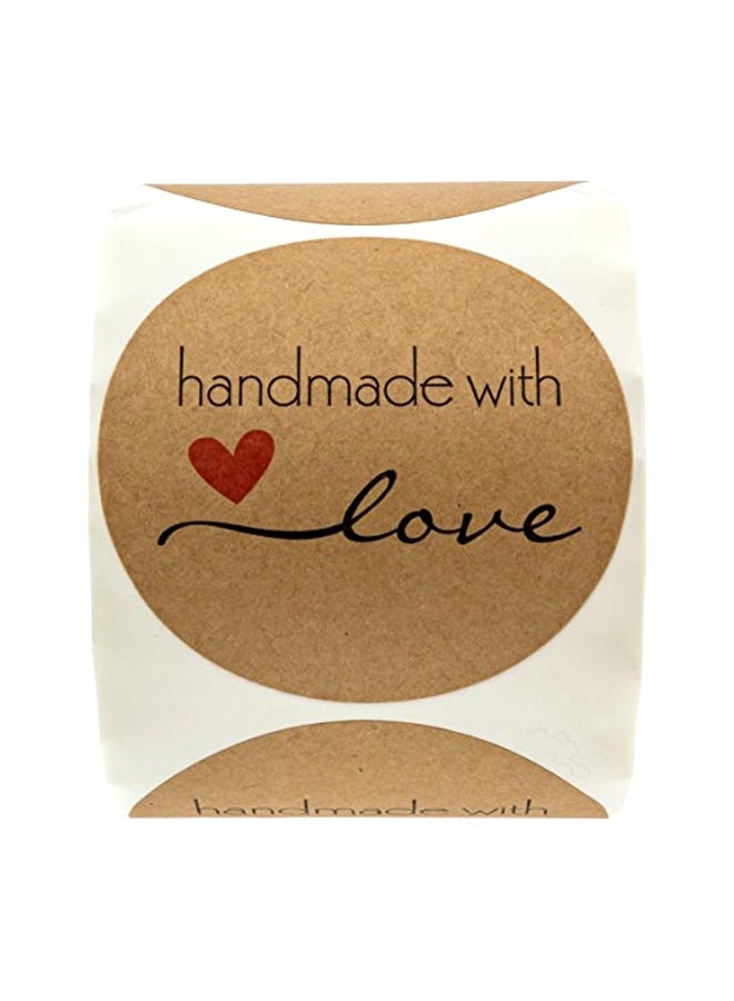 SBlabels 500-Piece Love Sticker Roll Brown/Black/Red - Image 1
