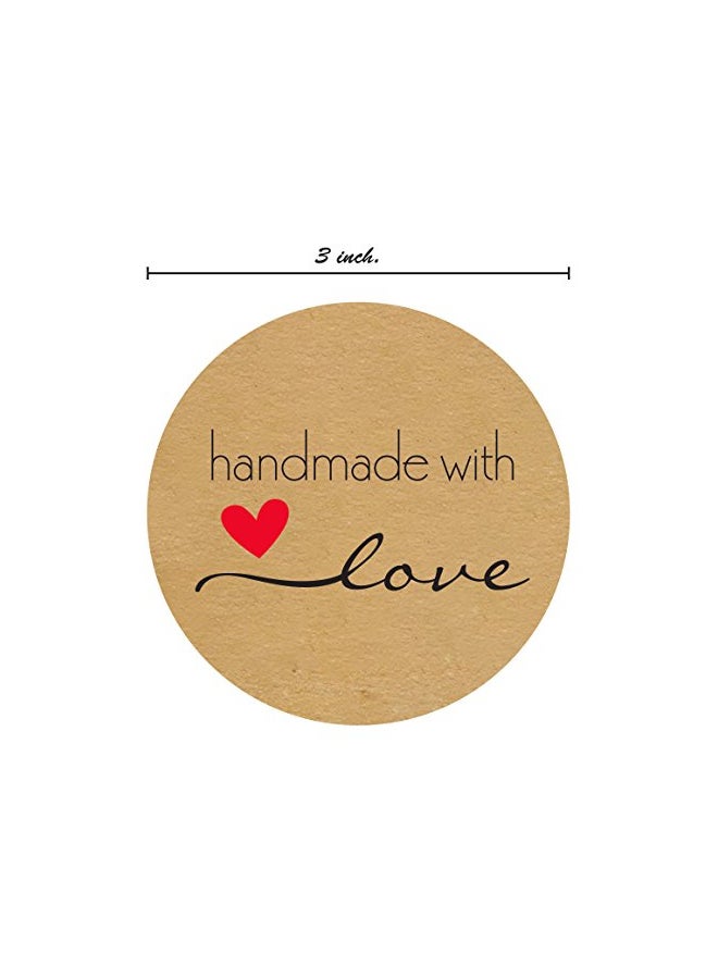 SBlabels 500-Piece Love Sticker Roll Brown/Black/Red - Image 3