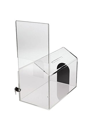 Donation Box With Sign Holder Clear/Grey - v1552317135/N21850029A_1