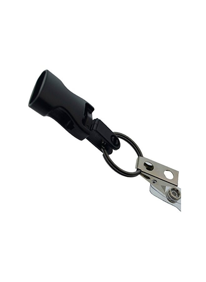 Specialist ID Nylon Badge Holder With Lanyard Black/Clear  - Image 2