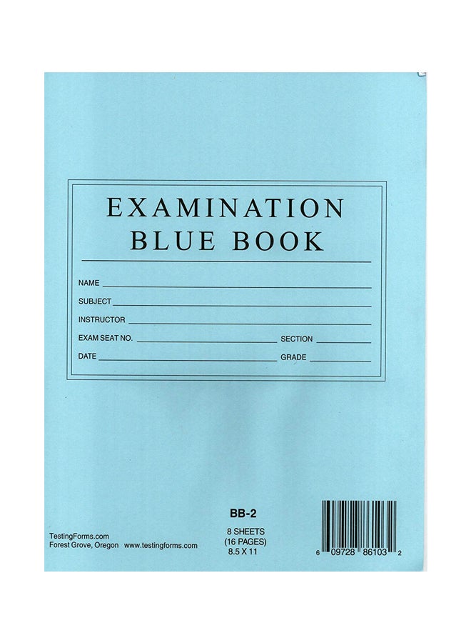 8-Sheet Examination Notebooks Blue - v1552317143/N21850227A_2