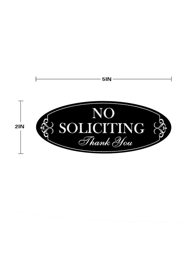 No Soliciting Door Sign Black/White - v1552317145/N21850448A_2