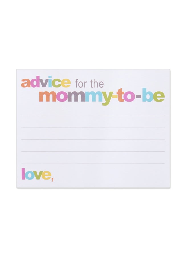 ويدينج أدفايس كاردز مجموعة بطاقات بنمط مطبوع عليه عبارة "Advice For The Mommy-To-Be" مكونة من 25 قطعة  - Image 1