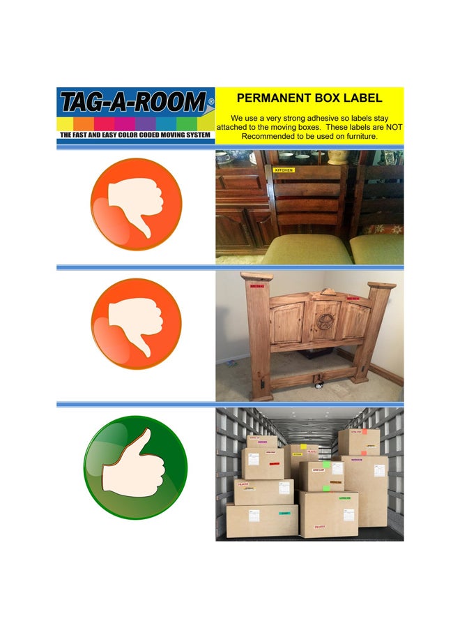Tag-A-Room - 50-Piece Kitchen Label Set Yellow/Black - Image 1