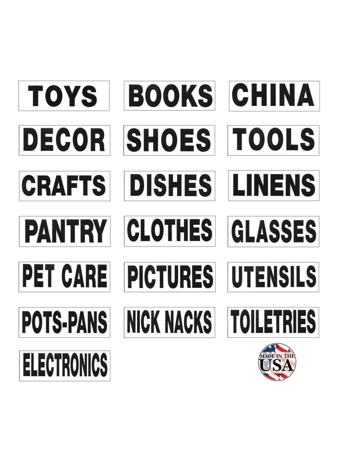 تاج-أه-روم طقم ملصقات مناسبة عند الانتقال من المنزل مكون من 475 قطعة أسود/أبيض