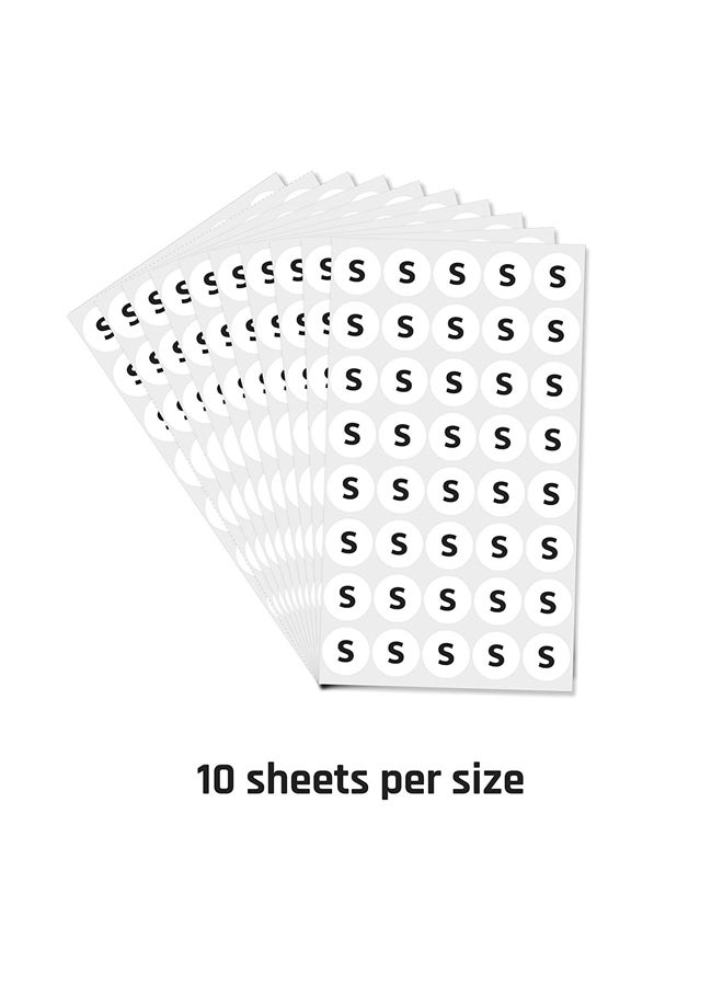 TownStix 200-Piece Round Sticker Label Set White/Black - Image 3