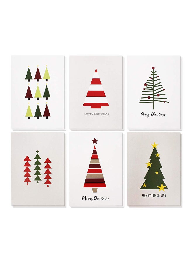 Sustainable Greetings 48-Piece Merry Christmas Greeting Card With Envelope Set - Image 1