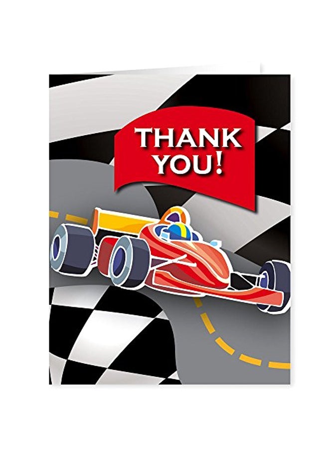 ستون هاوس كوليكشن بطاقات معايدة مطبوع عليها سيارات سباق وعبارة "Thank You" مع أظرف من 18 قطعة - Image 1