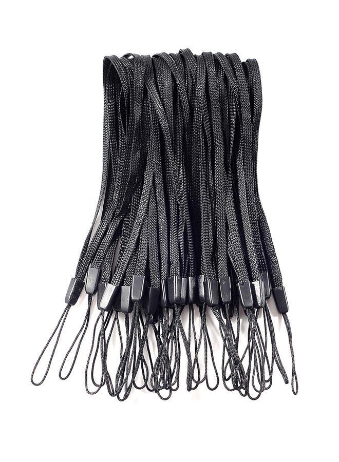Wisdompro - 50-Piece Wrist Lanyard ID Badge Holder Black - Image 1