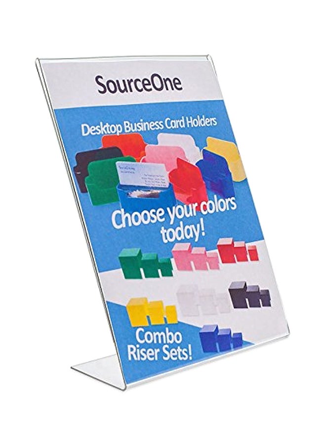 سورس وان. أورغ ؟؟؟ حامل بطاقات عمل يوضع على المكتب شفاف/ رمادي