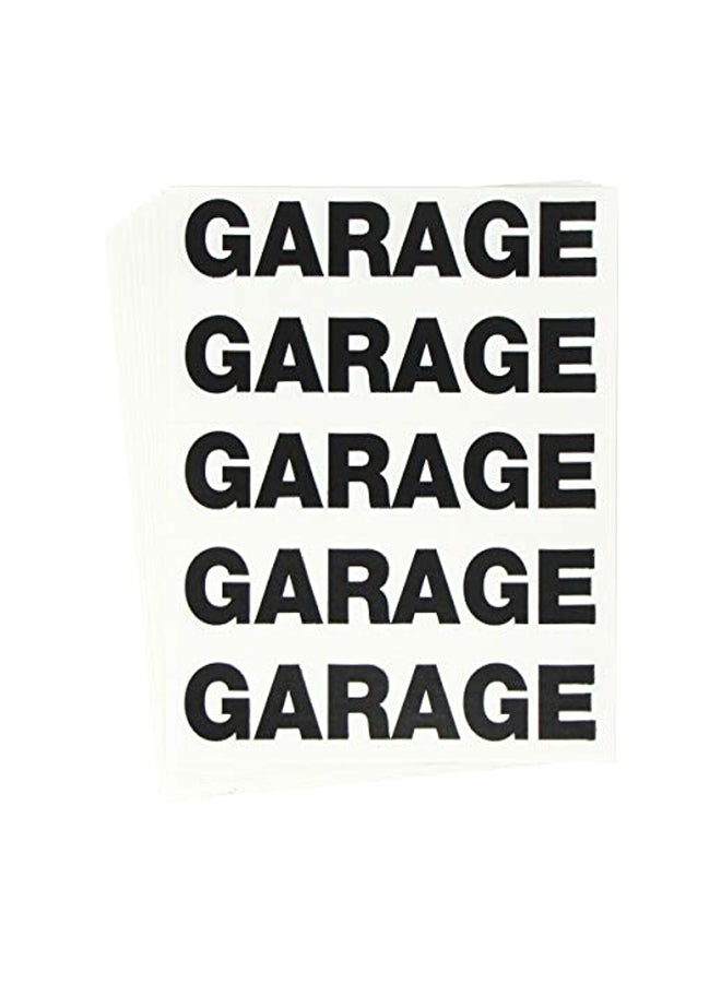 Tag-A-Room - 50-Piece Garage Moving Label Set Black - Image 1