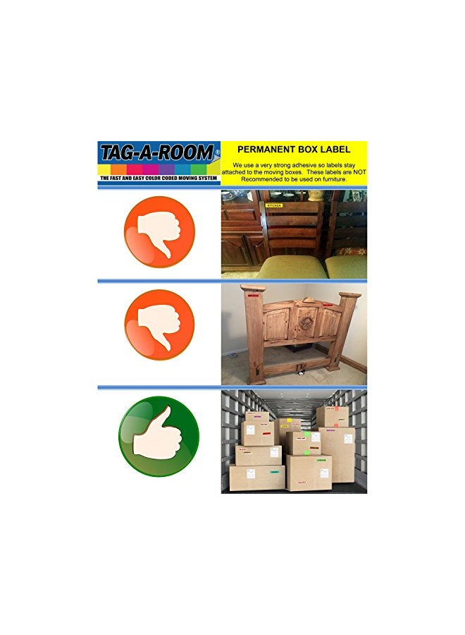 Tag-A-Room - 50-Piece Garage Moving Label Set Black - Image 1