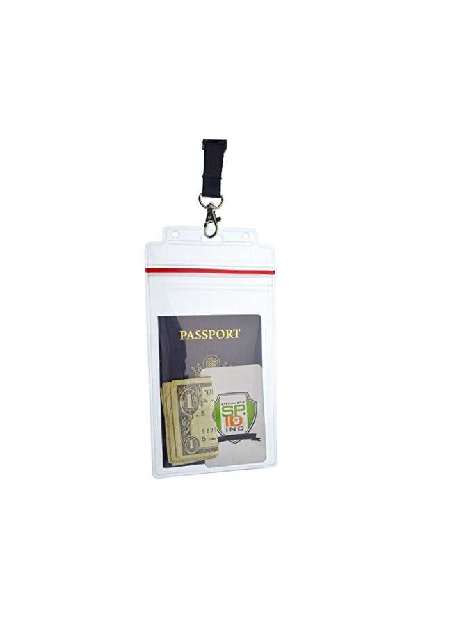 Specialist ID 2-Piece Water Resistant Passport Holder Set Black/Clear  - Image 3