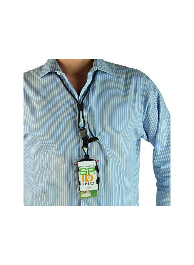 Specialist ID 2-Card ID Badge Holder With Lanyard Set Clear/Black  - Image 3