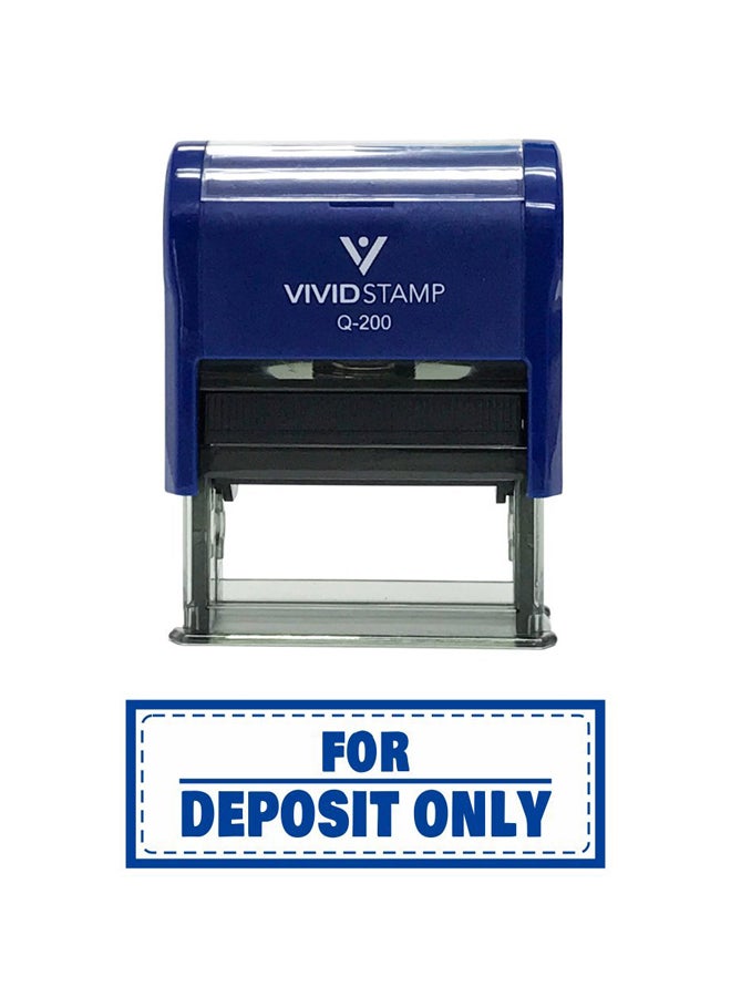 Vivid Stamp Self-Inking Stamp Blue/Silver/Black - Image 2