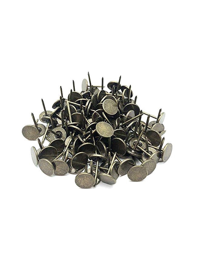 Sydien 100-Piece Flat Head Push Pin Set Silver - Image 1