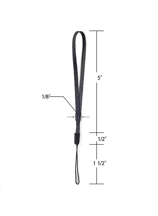 Wisdompro - 50-Piece Wrist Lanyard ID Badge Holder Black - Image 1