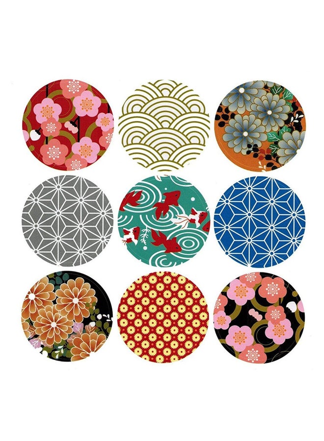 ALIMITOPIA 90-PieceJapan Style Sealing Sticker Set Blue/Pink/Yellow  - Image 1