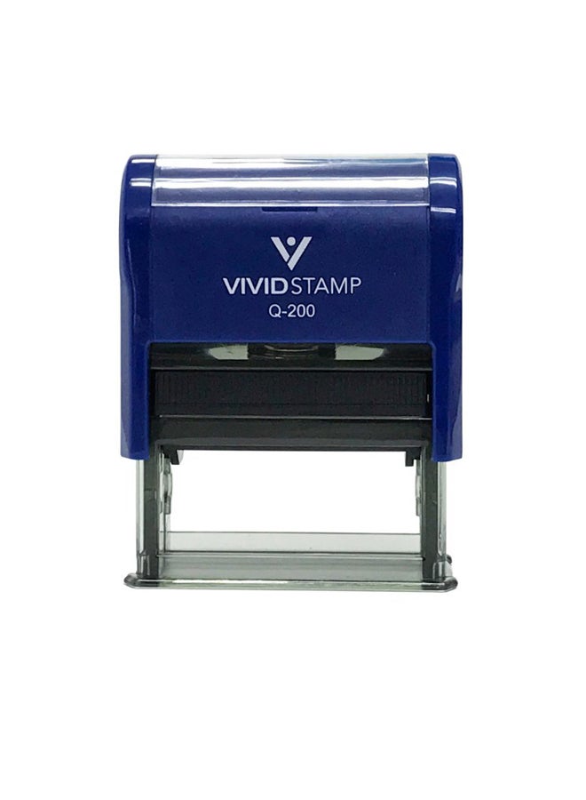 Vivid Stamp Self-Inking Stamp Blue/Silver/Black - Image 1