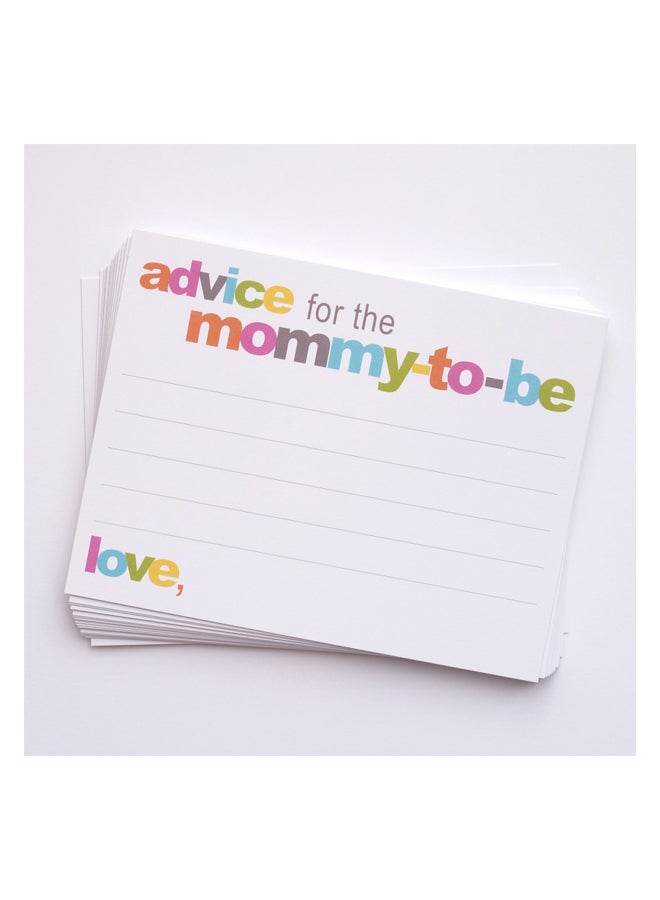 ويدينج أدفايس كاردز مجموعة بطاقات بنمط مطبوع عليه عبارة "Advice For The Mommy-To-Be" مكونة من 25 قطعة  - Image 2