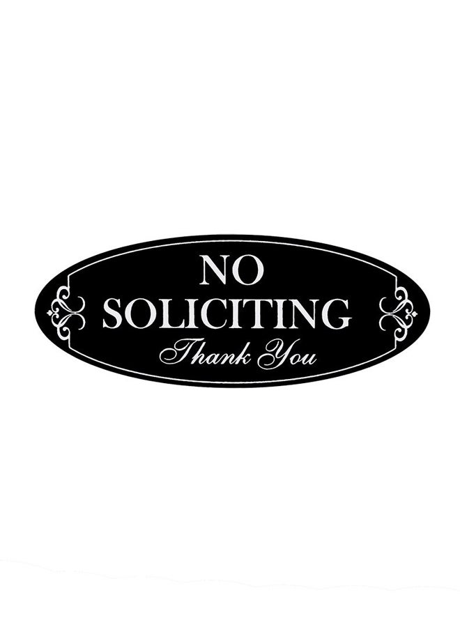 No Soliciting Door Sign Black/White - v1552317246/N21850448A_1