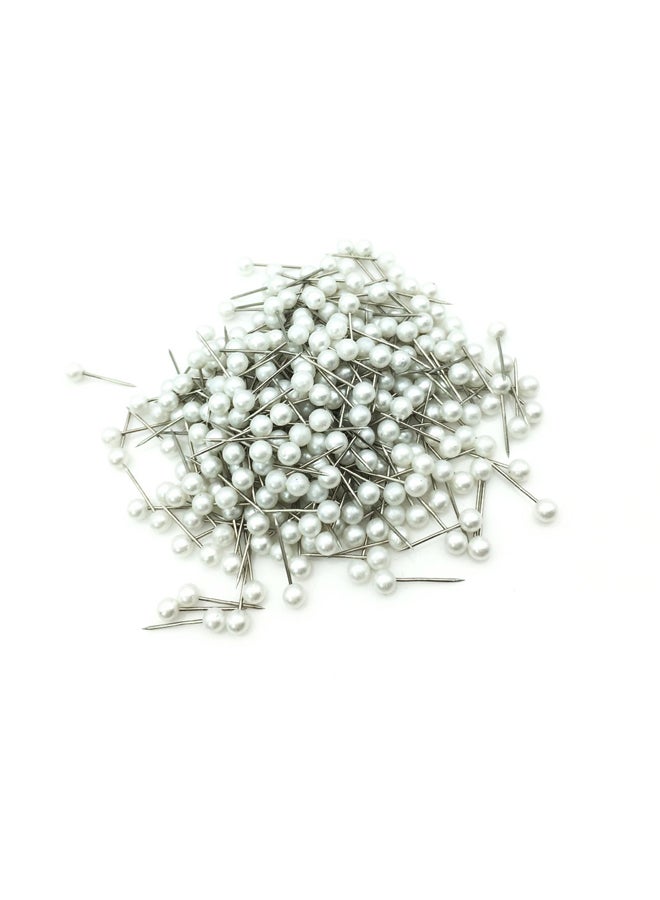 VAPKER 300-Piece Push Pin Set Pearl White/Silver - Image 2