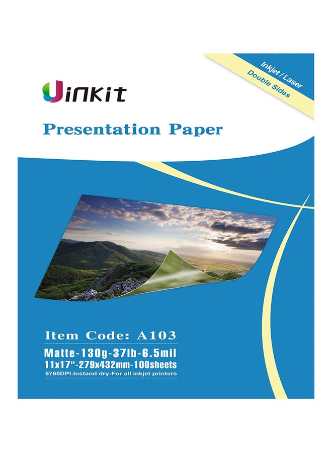Uinkit 100-Piece Inkjet Printing Matte Sheet Set - Image 1