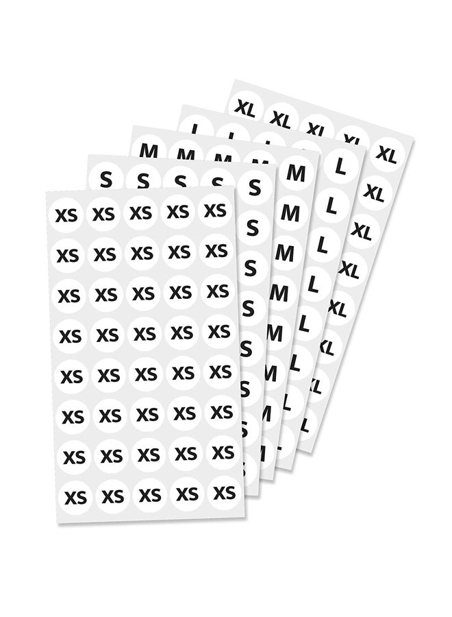 TownStix 200-Piece Round Sticker Label Set White/Black - Image 1