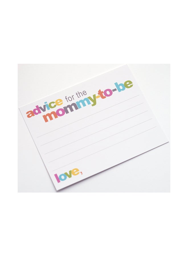 ويدينج أدفايس كاردز مجموعة بطاقات بنمط مطبوع عليه عبارة "Advice For The Mommy-To-Be" مكونة من 25 قطعة  - Image 3