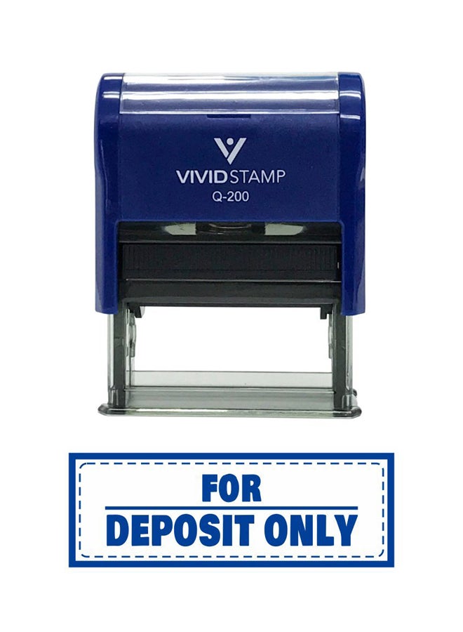 Vivid Stamp Self-Inking Stamp Blue/Silver/Black - Image 2