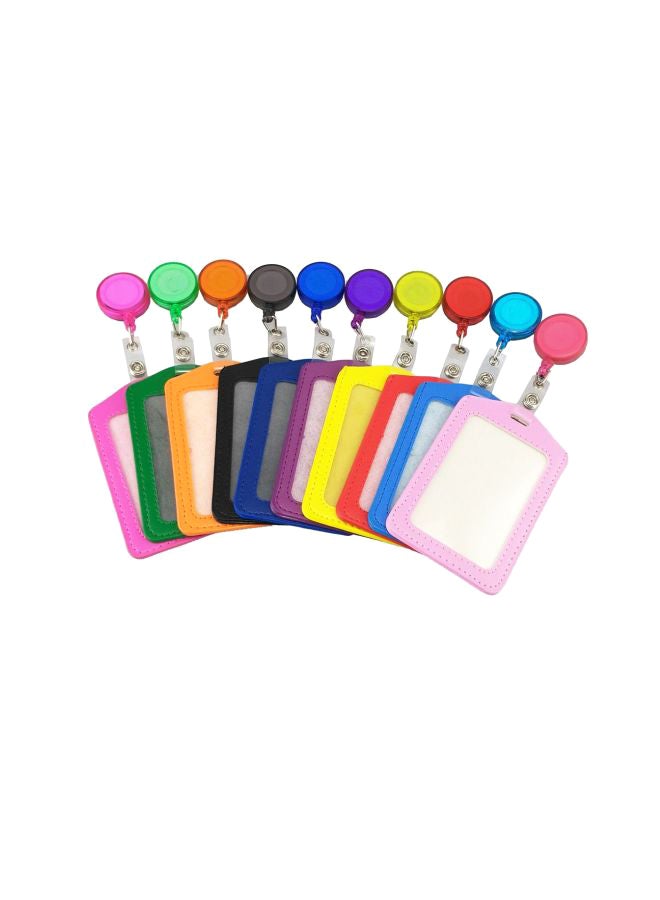 Yueton 10-Piece ID Card Holder Blue/Red/Yellow - Image 1