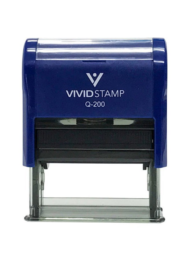 Vivid Stamp Self-Inking Stamp Blue/Silver/Black - Image 1