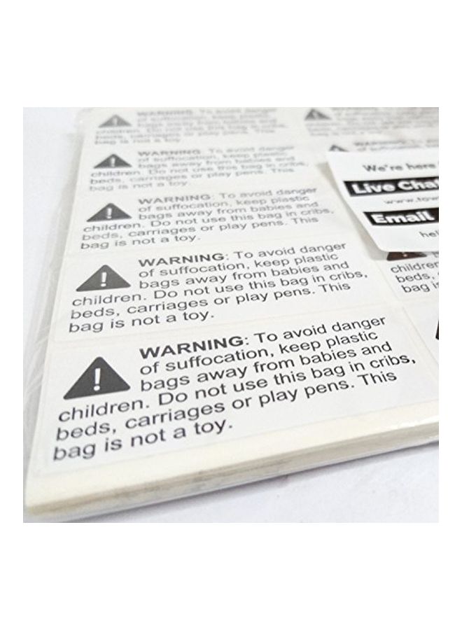 TownStix 1000-Piece Suffocation Warning Label White/Black - Image 3