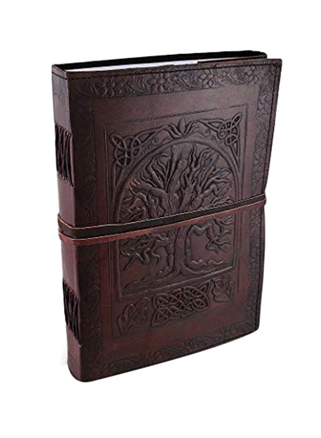 Embossed Tree Notebook Brown