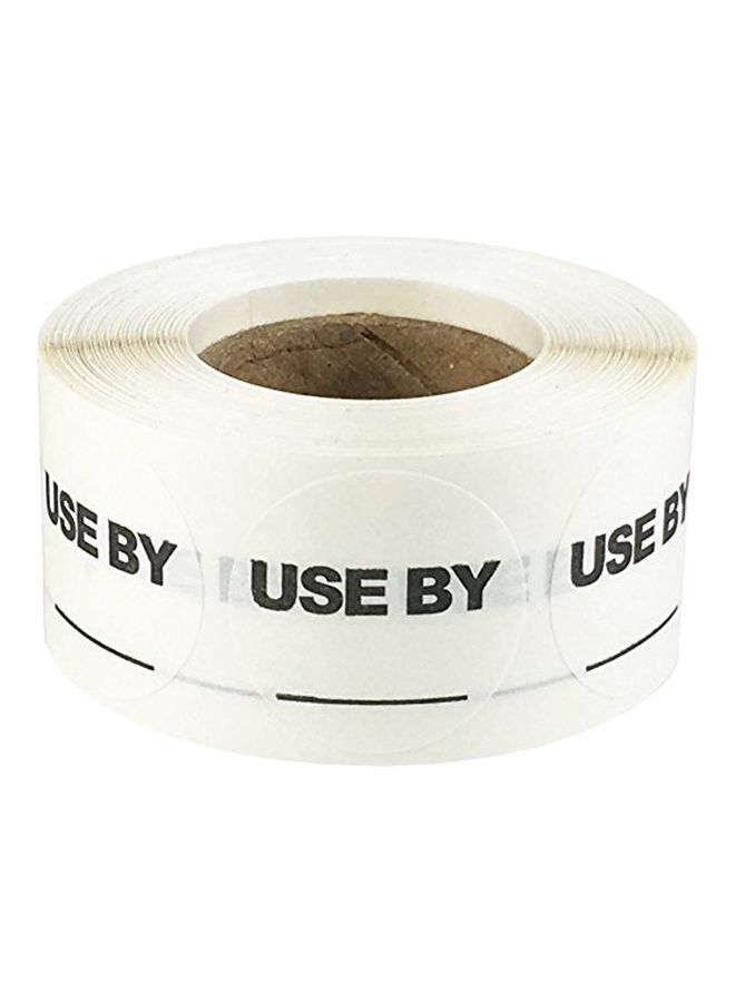 إن ستوك ليبلز.كوم لفة ملصقات يوز فيرست من 500 قطعة أبيض/أسود - Image 1