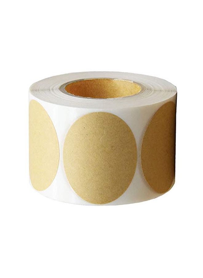 Remarkable 500-Piece Round Blank Lebel Sticker Set Brown - Image 1