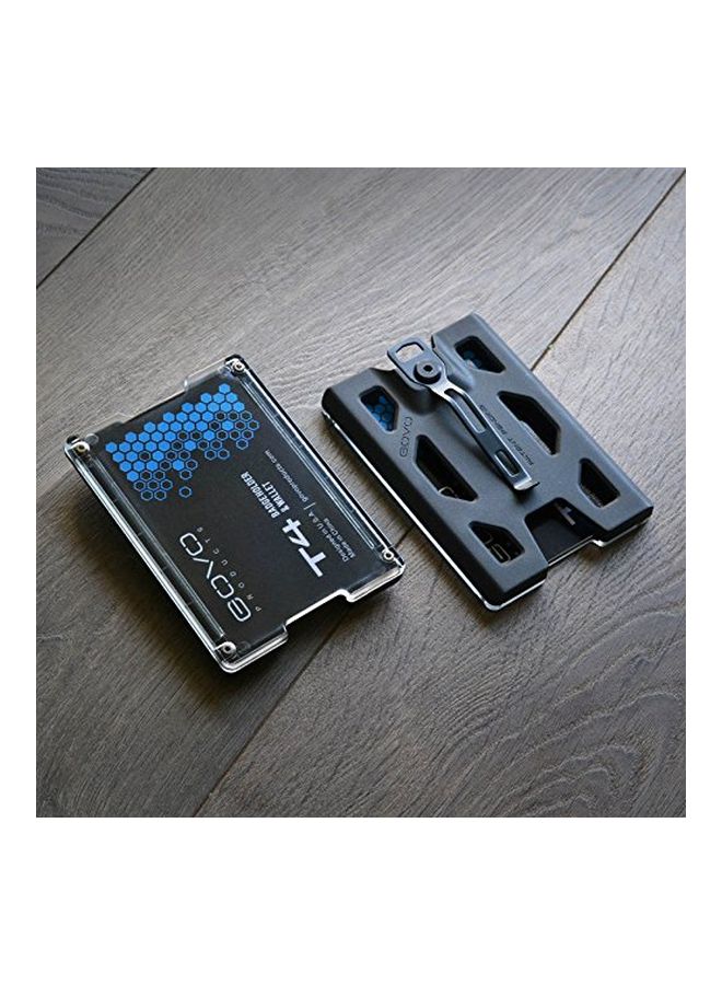 حكومة حامل لبطاقات الهوية مزود بمشبك أسود/شفاف - Image 2