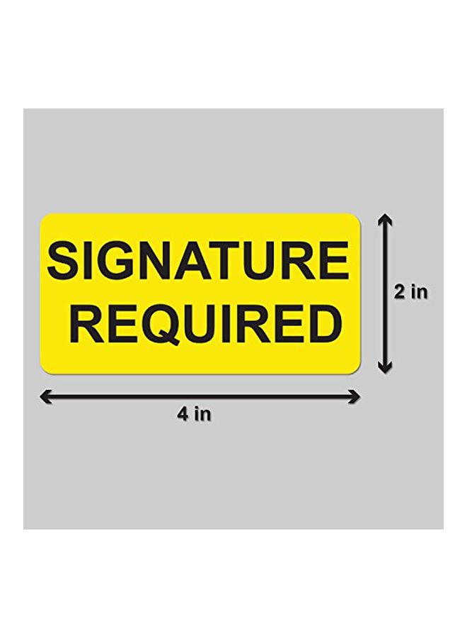 أوفيس سمارت لابس طقم مكون من 300 ملصق يحمل عبارة "Signature Required" أصفر  - Image 2