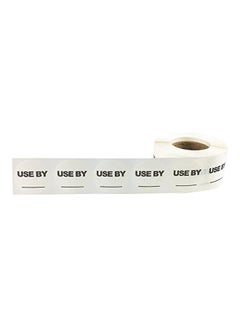 InStockLabels.com 500-Piece Use First Sticker Roll White/Black  - Image 2