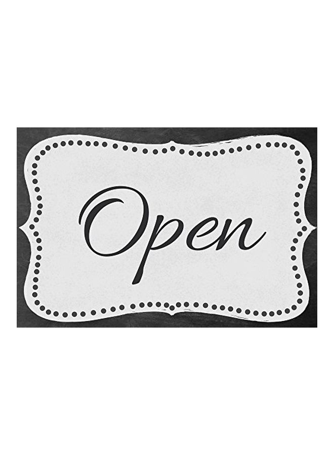 ناهانكو لافتة بوجهين تحمل الكلمتين "Open" و"Closed" أبيض/رمادي - Image 2