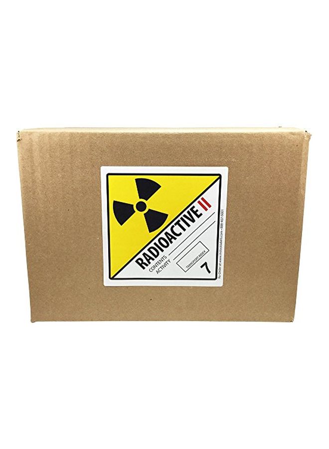 إن ستوك ليبلز.كوم بكرة ملصقات تحذيرية مكونة من 500 ملصق، تحمل عبارة "Radioactive II" أصفر / أسود / أزرق - Image 3