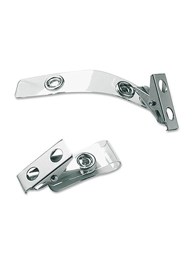 يوتون مشابك شارات مع حزام من 50 قطعة شفاف/فضي - Image 2