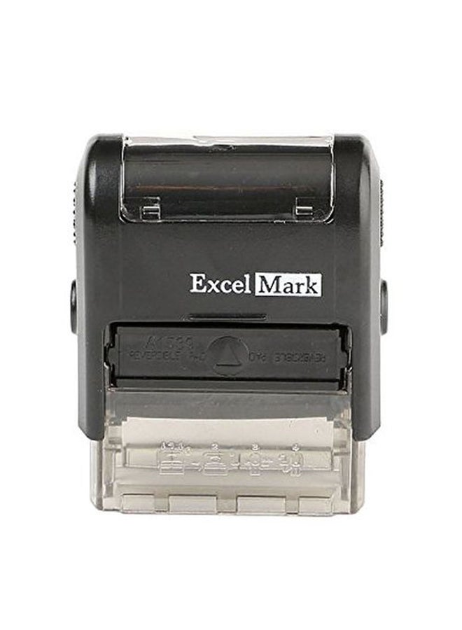 ExcelMark Self Inking Rubber Stamp Black - Image 1