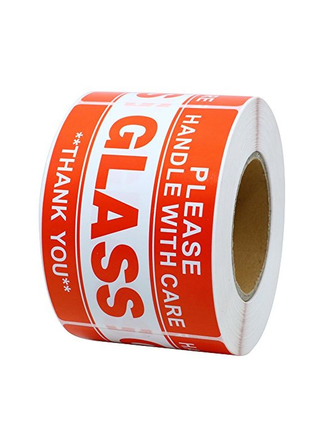 Hybsk Thank You Sticker Label Roll Red/White - Image 3