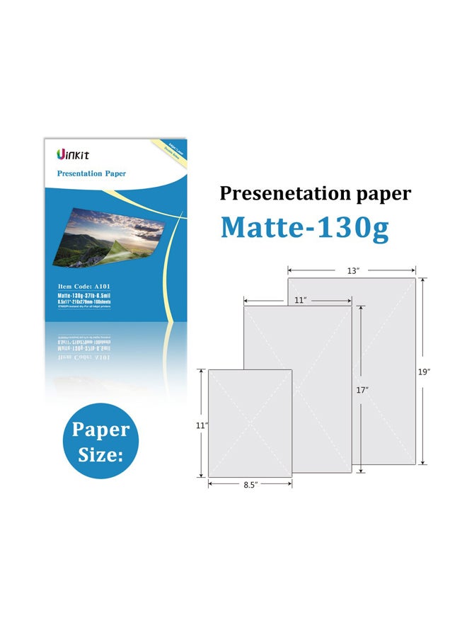Uinkit 100-Piece Inkjet Printing Matte Sheet Set - Image 2