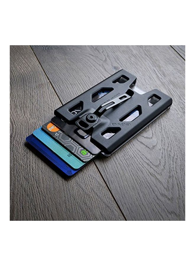 حكومة حامل لبطاقات الهوية مزود بمشبك أسود/شفاف - Image 3